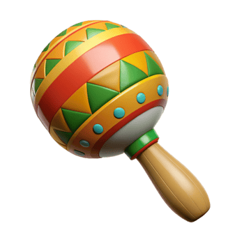 dramatic contemporary Cinco De Mayo Maracas Shaking Isolated exclusive png