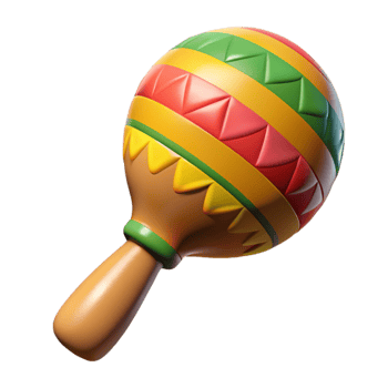 beautiful modern Cinco De Mayo Maracas Shaking Isolated high resolution png