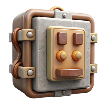 serene vintage Circuit Breaker Box Closed Isolated Cutout exclusive png