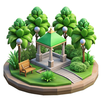 wonderful classic City Park Trees Lush Greenery Isolated premium png