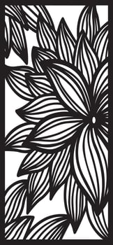 Floral Laser Cut Panel Design vector