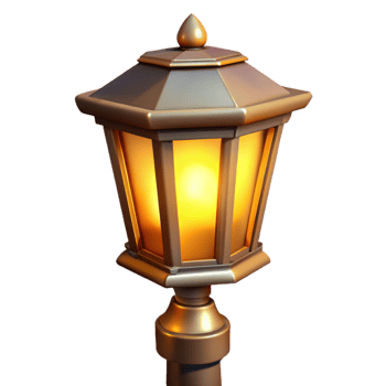 wonderful vintage City Street Light Warm Lighting Transparent Background authentic png