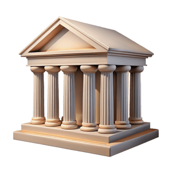 elegant traditional Classical Building Facade Corinthian Columns Transparent Background exclusive png