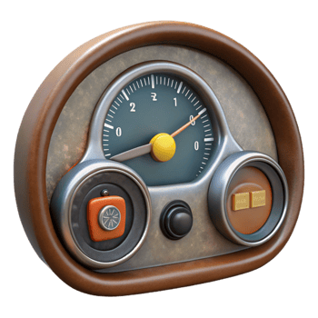 vibrant traditional Classic Car Dashboard Gauges Transparent Background genuine png