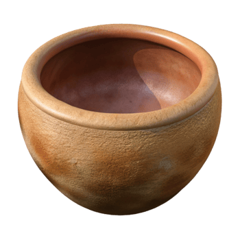 impressive classic Clay Pottery Bowl Rustic Brown Transparent Background high resolution png