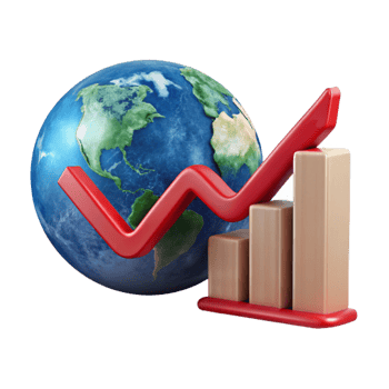 Climate Change Graph Upward Trend Red Transparent Background png