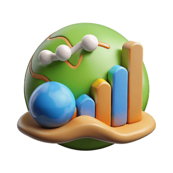 Climate Data Visualization Graph Upward Trend Cutout png