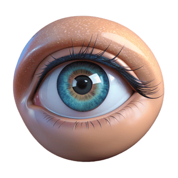 vibrant contemporary Close Up of a Woman's Eye with Makeup Transparent Background png