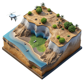 extraordinary artistic Coastal Erosion Aerial Survey by Drone exclusive png