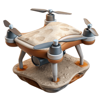 stunning traditional Coastal Erosion Monitoring Drone Isolated authentic png