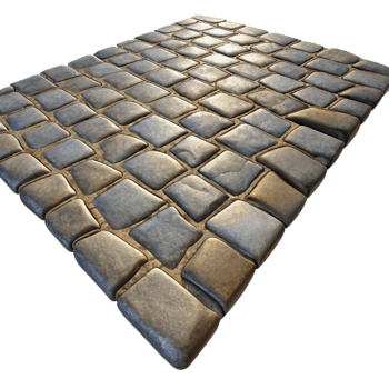 vibrant traditional Cobblestone Street Uneven Surface Transparent Background high resolution png