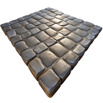 dramatic abstract Cobblestone Street Uneven Surface Transparent Background detailed png
