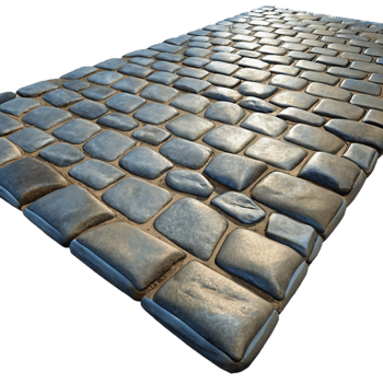 beautiful minimalist Cobblestone Street Uneven Surface Transparent Background png