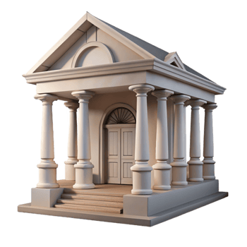 serene contemporary Colonial Mansion Porch White Columns Cutout high resolution png