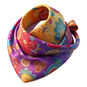 wonderful traditional Colorful Bandana Paisley Print Cutout Transparent Background original png