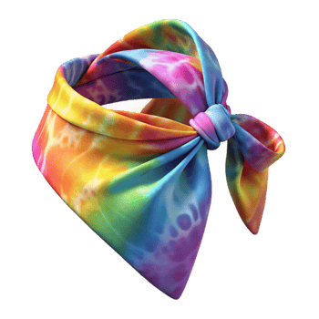 beautiful rustic Colorful Bandana Tie Dye Print Cutout Transparent Background exclusive png