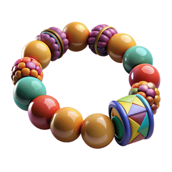 impressive artistic Colorful Beaded Bracelet Tribal Design Cutout professional png