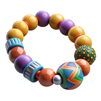 dramatic creative Colorful Beaded Bracelet Tribal Design Cutout genuine png