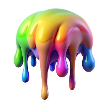 vibrant rustic Colorful Drip Graffiti Isolated exclusive png
