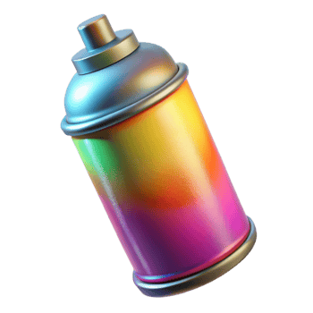 vibrant artistic Colorful Spray Paint Texture Isolated authentic png