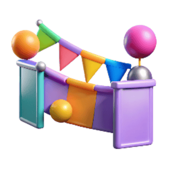 beautiful abstract Colorful Virtual Event Banners and Flags Transparent Background original png
