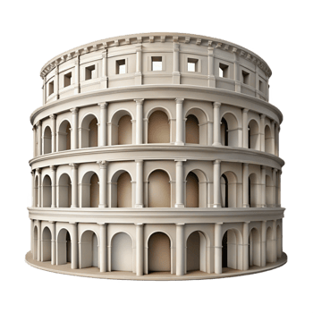 extraordinary vintage Colosseum in Rome Transparent detailed png
