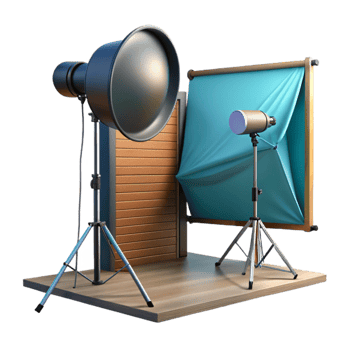 wonderful rustic Commercial Photography Lighting Professional Setup Transparent Background png