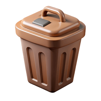 magnificent abstract Compost Bin Brown Color Isolated Cutout premium png
