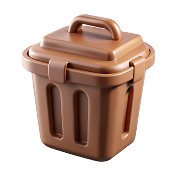 Compost Bin Brown Color Isolated Cutout png