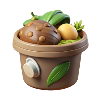 elegant classic Composting Process Cutout Organic Waste detailed png