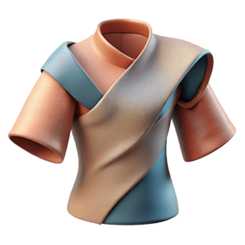 beautiful contemporary Conceptual Top Asymmetrical Sleeves Cutout detailed png