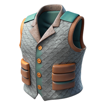stunning traditional Conceptual Vest Layered Texture Cutout exclusive png