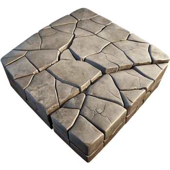 beautiful classic Concrete Pavement Texture Cracked Surface Transparent Background high resolution png