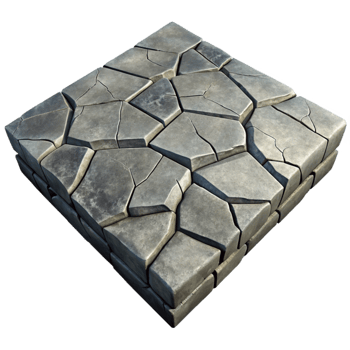 magnificent artistic Concrete Pavement Texture Cracked Surface Transparent Background detailed png
