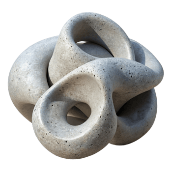 extraordinary classic Concrete Sculpture Organic Form Isolated authentic png