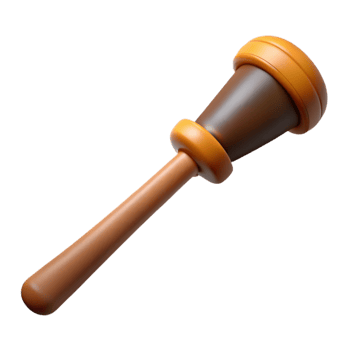 Conductor Baton Wooden Handle Isolated Cutout with Detailed Grip png