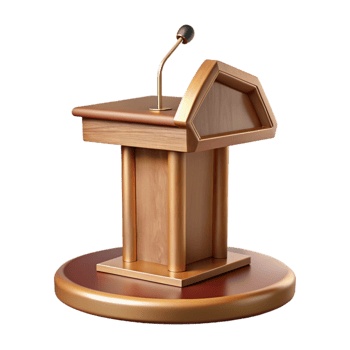 vibrant minimalist Conductor Podium Wooden Base Isolated Cutout with Detailed Design detailed png