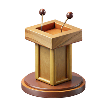 magnificent creative Conductor Podium Wooden Base Isolated Cutout with Detailed Design exclusive png