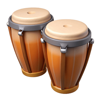 dramatic artistic Conga Drums Side View Transparent Background Cutout genuine png