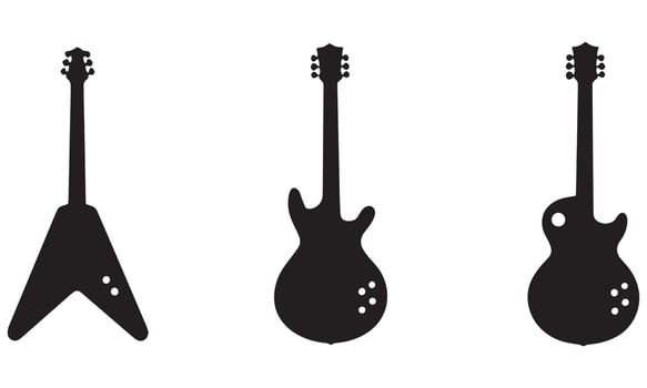 Guitar logo icon vector