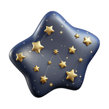 serene rustic Constellation of Stars in Sky Night View Cutout png
