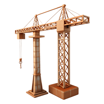 extraordinary artistic Construction Crane Silhouette Isolated detailed png