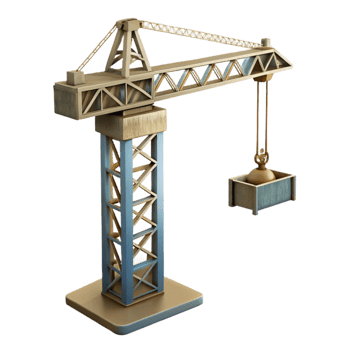 beautiful traditional Construction Crane Silhouette Isolated original png