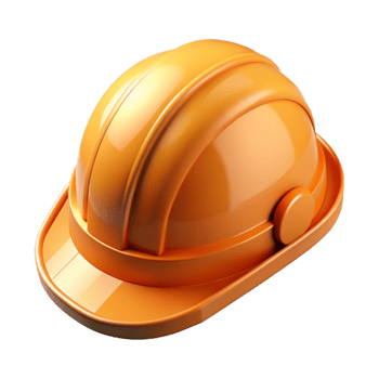 beautiful abstract Construction Helmet Orange Hard Hat Cutout premium png