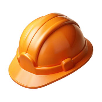 beautiful artistic Construction Helmet Orange Hard Hat Cutout detailed png