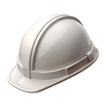 vibrant creative Construction Helmet White Front View Transparent original png