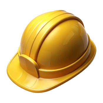 magnificent modern Construction Helmet Yellow Isolated Element original png