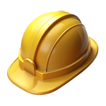 serene artistic Construction Helmet Yellow Isolated Element authentic png