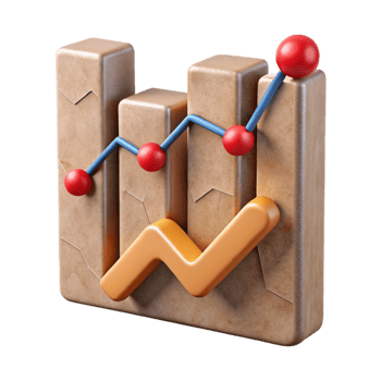 dramatic abstract Consumer Behavior Graph Cutout high quality png