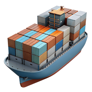wonderful vintage Container Ship at Port Transparent Background high resolution png